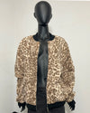 *One Of A Kind / Prototype* Strawberry Leopard Zip-Up Bomber Jacket - MEDIUM