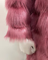 *Last Stock* Hooded Pink Faux Fur Coat | Rose Finch - Large