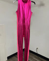 *One Of A Kind / Prototype* Sleeveless Magenta Snakeskin Full Bodysuit - SMALL