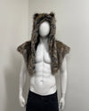 *Almost Purfect* Classic Faux Fur SpiritHood Shawl | Dire Wolf