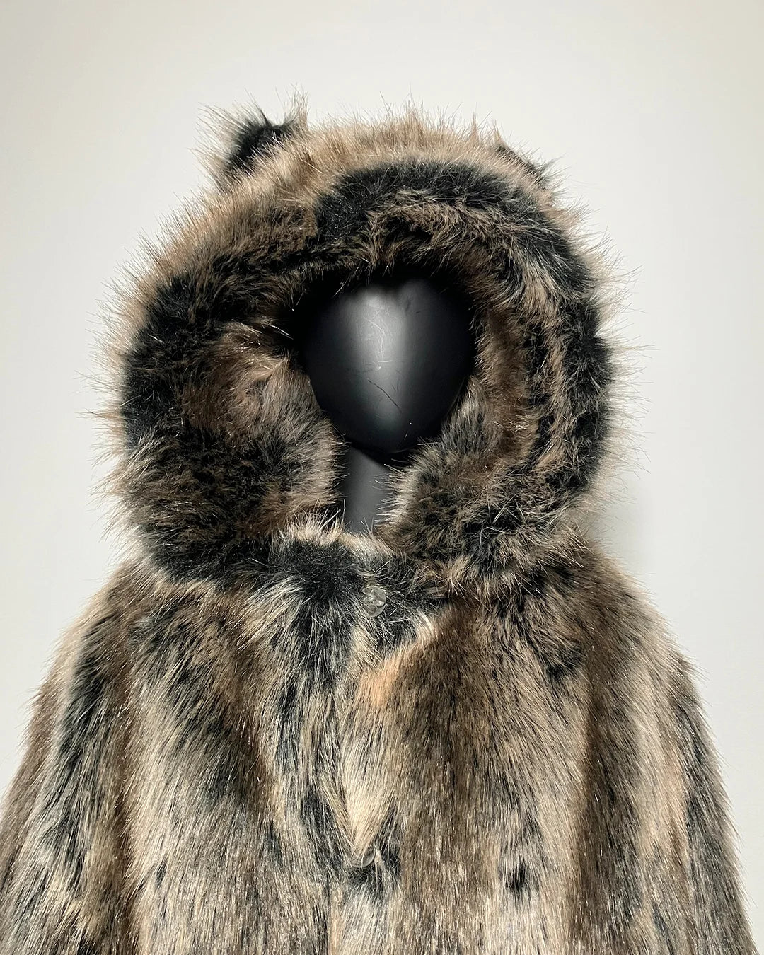 *Sample* Classic Faux Fur Coat | Grey Wolf - XX-LARGE