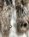 *Almost Purfect* Classic Faux Fur SpiritHood Shawl | Dire Wolf