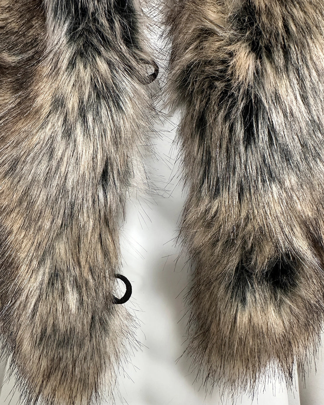 *Almost Purfect* Classic Faux Fur SpiritHood Shawl | Dire Wolf