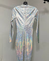*One Of A Kind / Prototype* Silver Tiger Metallic/Holographic Full Bodysuit - SMALL