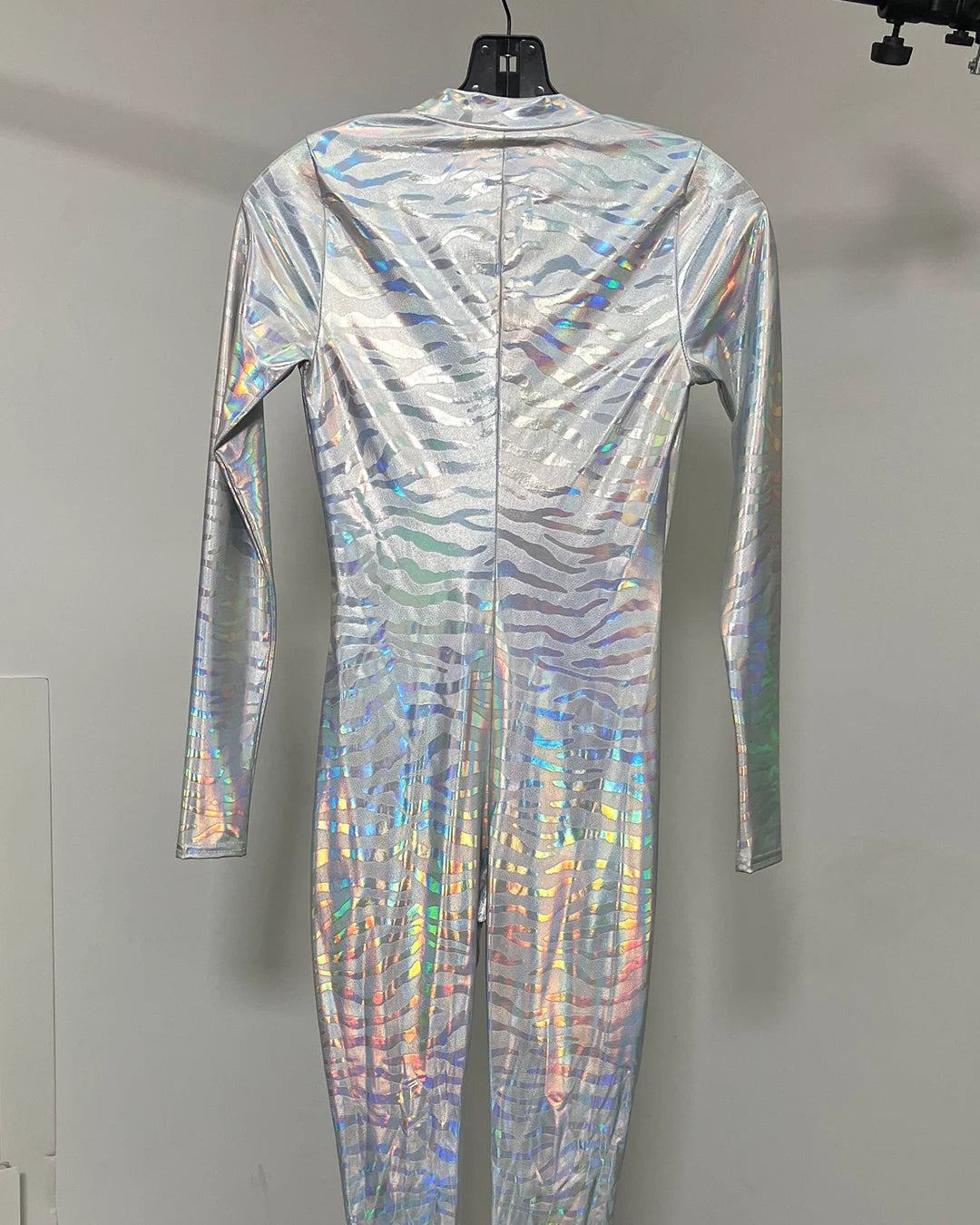 *One Of A Kind / Prototype* Silver Tiger Metallic/Holographic Full Bodysuit - SMALL