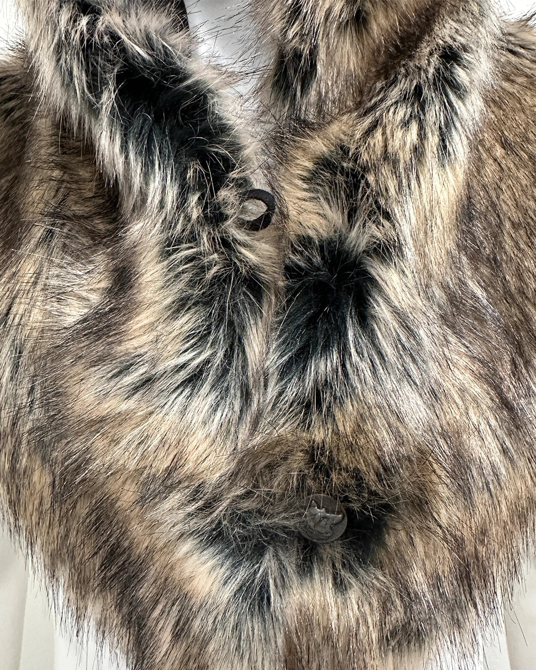 *Almost Purfect* Classic Faux Fur SpiritHood Shawl | Dire Wolf