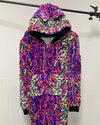 *Almost Purfect* Neon Disco Kitty Classic ULTRA SOFT Faux Fur Onesie - MEDIUM