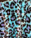 Close-up of fabric with leopard print pattern 