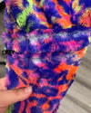 *Almost Purfect* Neon Disco Kitty Classic ULTRA SOFT Faux Fur Onesie - MEDIUM