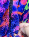 *Almost Purfect* Neon Disco Kitty Classic ULTRA SOFT Faux Fur Onesie - MEDIUM