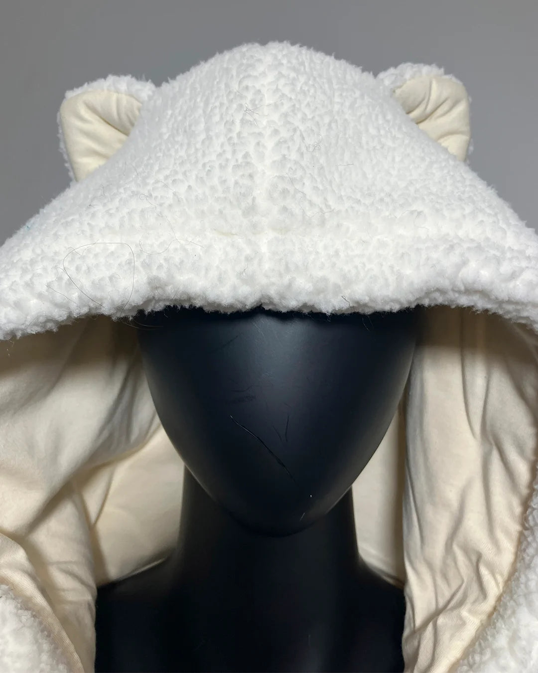 *One Of A Kind / Prototype* Sherpa White Classic Zip-Up Hoodie - MEDIUM