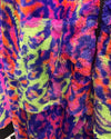 *Almost Purfect* Neon Disco Kitty Classic ULTRA SOFT Faux Fur Onesie - MEDIUM