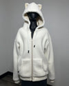 *One Of A Kind / Prototype* Sherpa White Classic Zip-Up Hoodie - MEDIUM