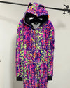 *Last Stock* Neon Disco Kitty Classic ULTRA SOFT Faux Fur Onesie - MEDIUM