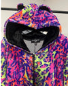 *Last Stock* Neon Disco Kitty Classic ULTRA SOFT Faux Fur Onesie - MEDIUM