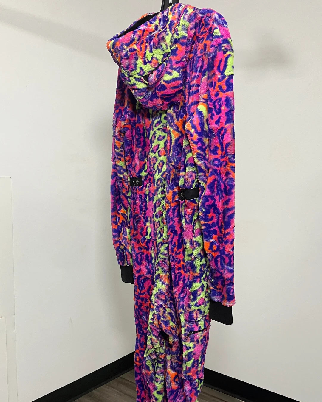 *Last Stock* Neon Disco Kitty Classic ULTRA SOFT Faux Fur Onesie - MEDIUM