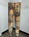 *Almost Purfect* Velvet Leggings | Tiger - MEDIUM