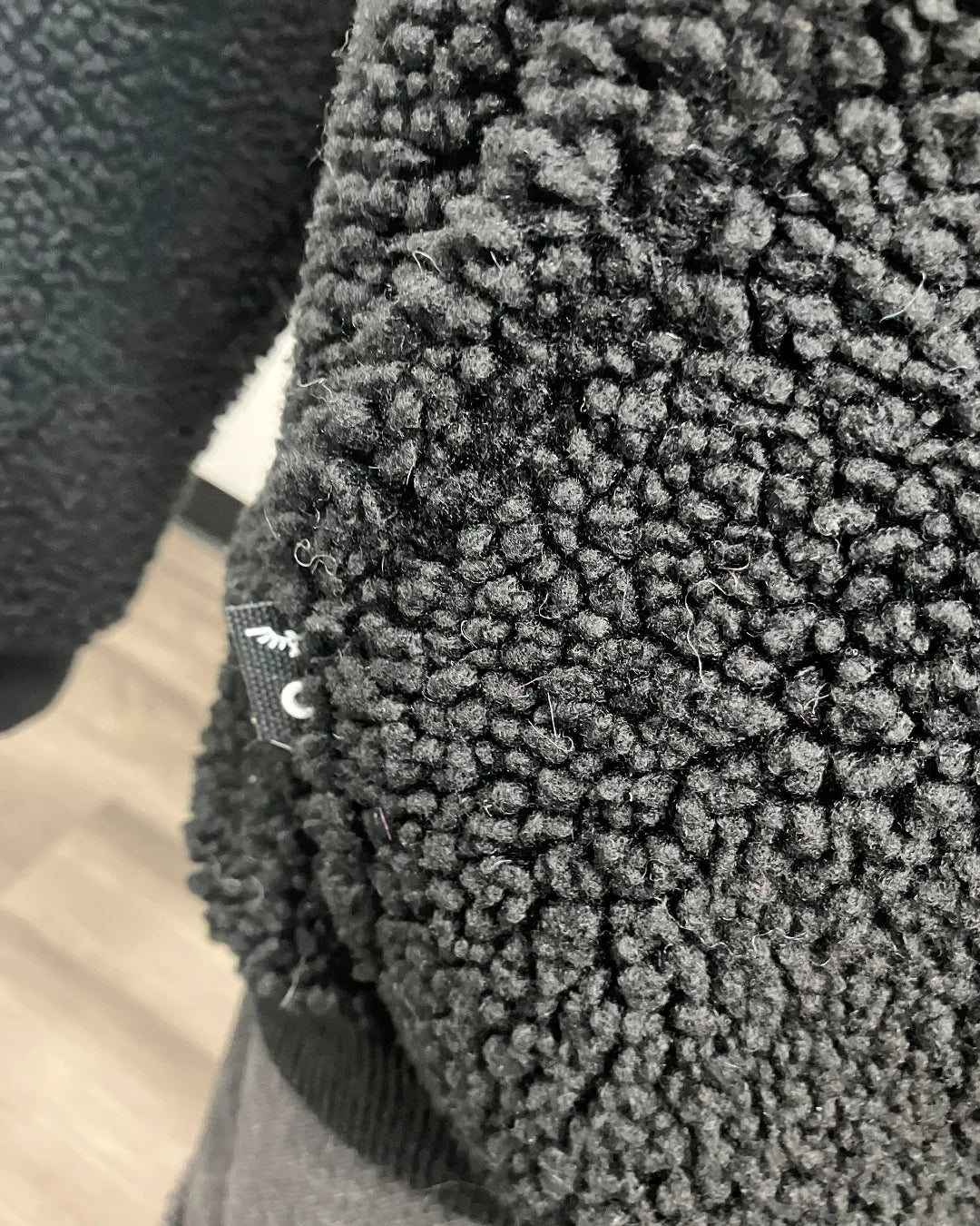 *One Of A Kind / Prototype* Sherpa Black Classic Pullover Hoodie - SMALL