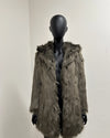 *One Of A Kind* Classic Faux Fur Coat | Smokey Wolf - XSmall
