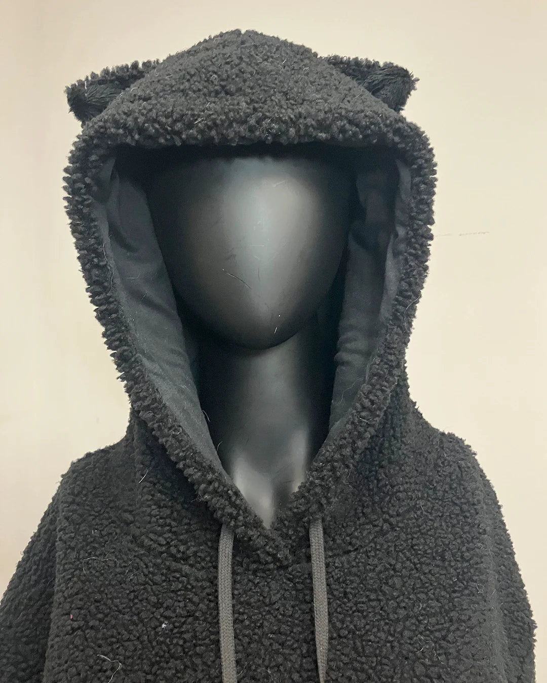 *One Of A Kind / Prototype* Sherpa Black Classic Pullover Hoodie - SMALL