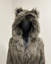*One Of A Kind* Classic Faux Fur Coat | Smokey Wolf - XSmall