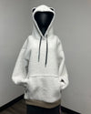 *One Of A Kind / Prototype* Sherpa White Classic Pullover Hoodie - MEDIUM