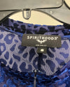 *One Of A Kind / Prototype* Indigo Leopard Velvet Full Burnout Bodysuit - SMALL