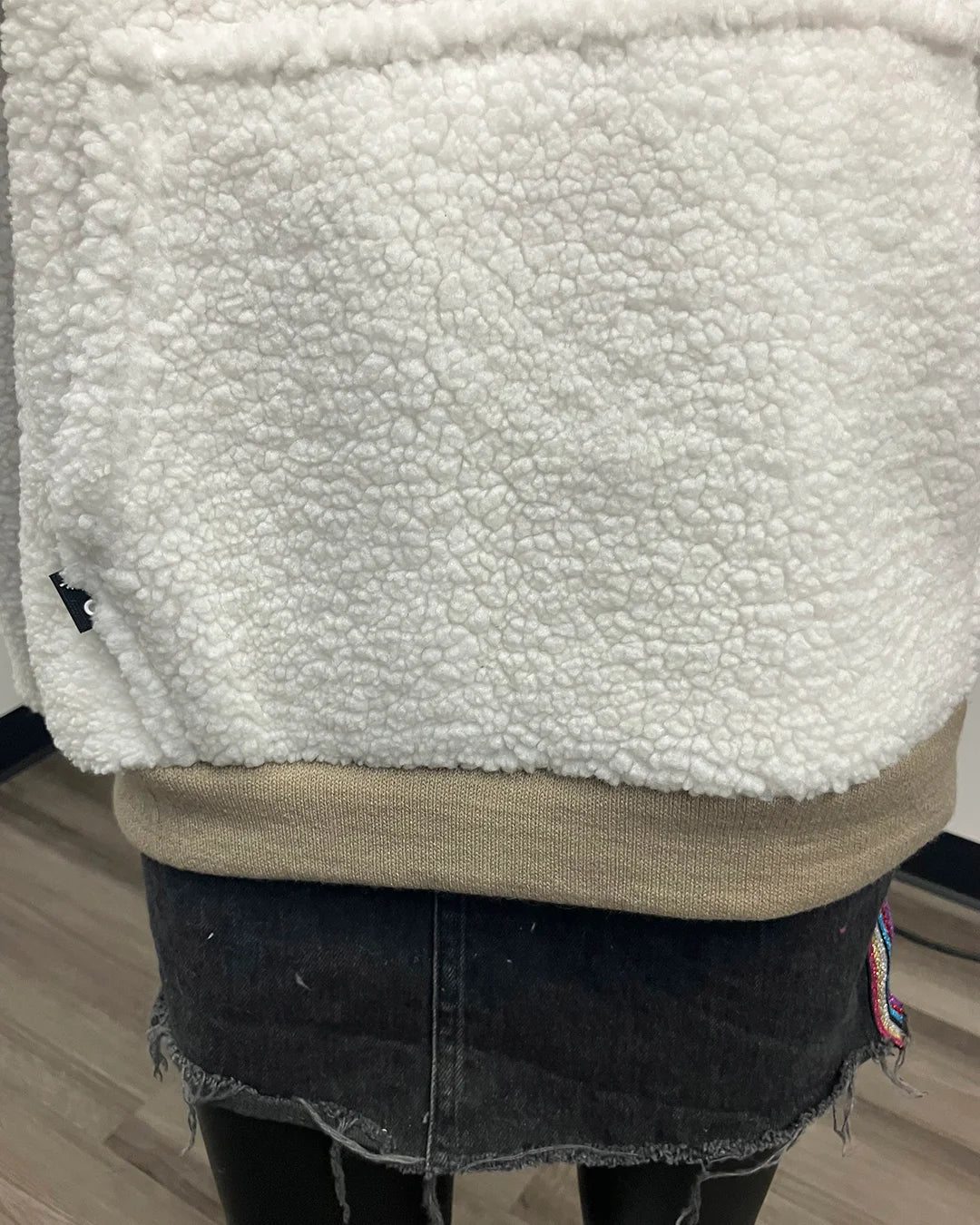 *One Of A Kind / Prototype* Sherpa White Classic Pullover Hoodie - MEDIUM