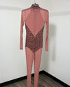 *One Of A Kind / Prototype* Blush Leopard Full Bodysuit - SMALL