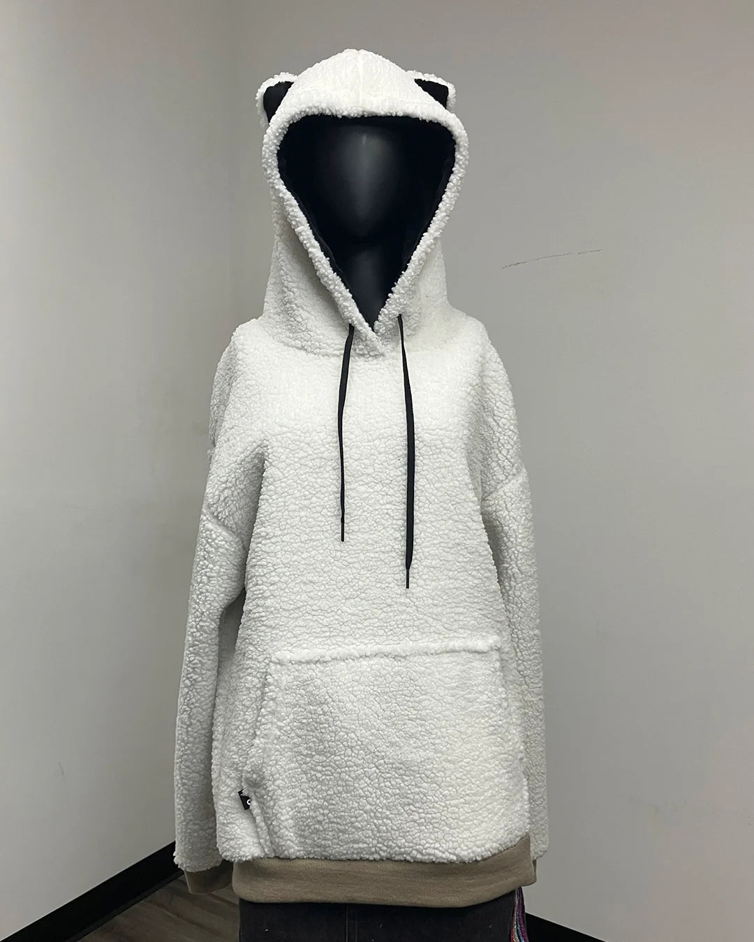 *One Of A Kind / Prototype* Sherpa White Classic Pullover Hoodie - MEDIUM