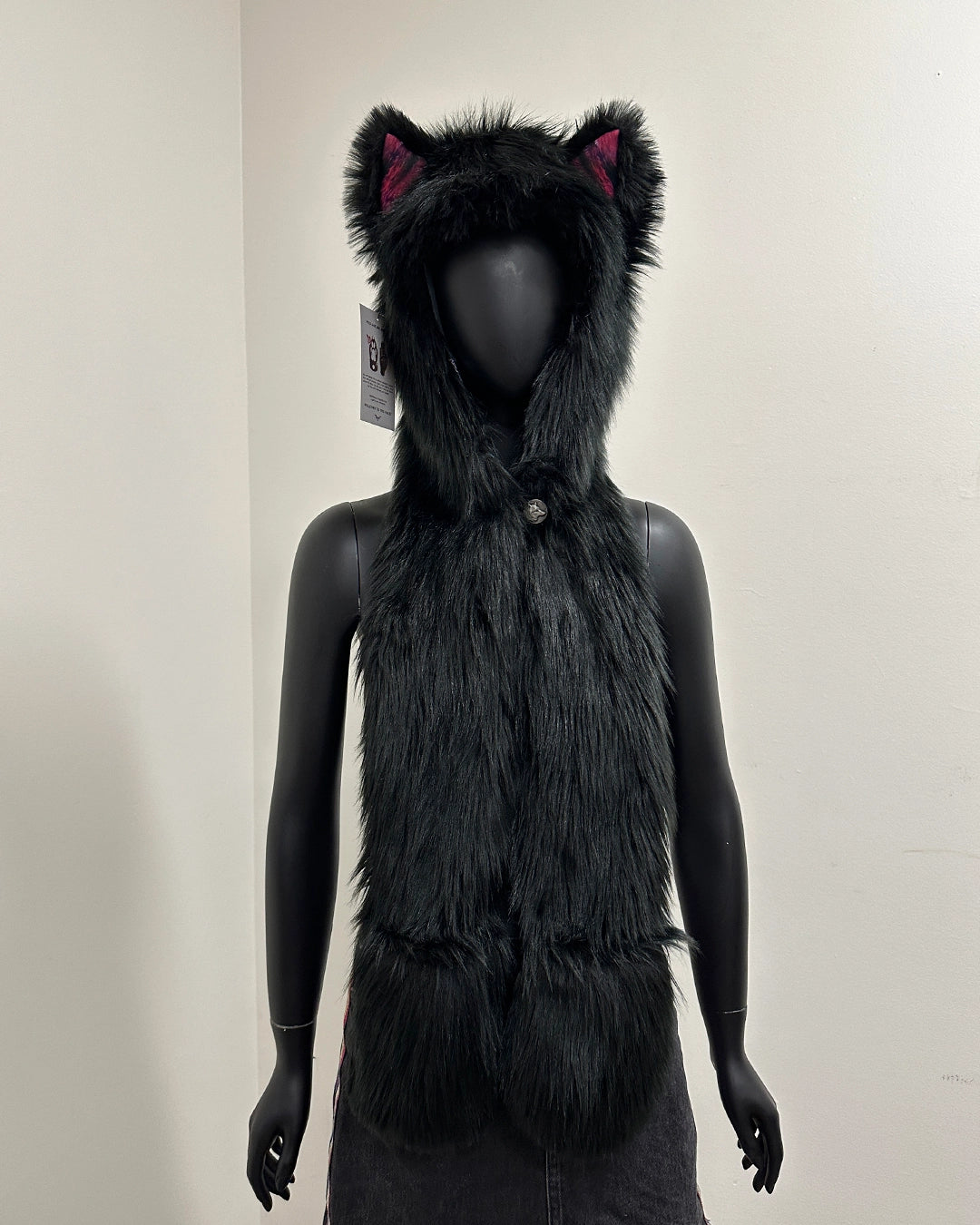 *Sample* Bart Cooper Artist Edition Faux Fur SpiritHood | Black Wolf