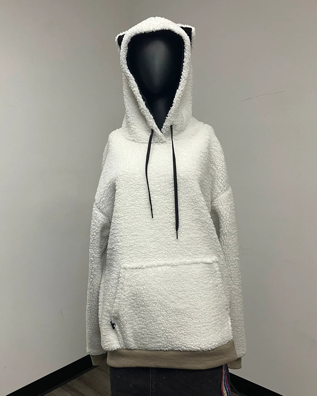 *One Of A Kind / Prototype* Sherpa White Classic Pullover Hoodie - MEDIUM
