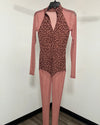 *One Of A Kind / Prototype* Blush Leopard Full Bodysuit - SMALL