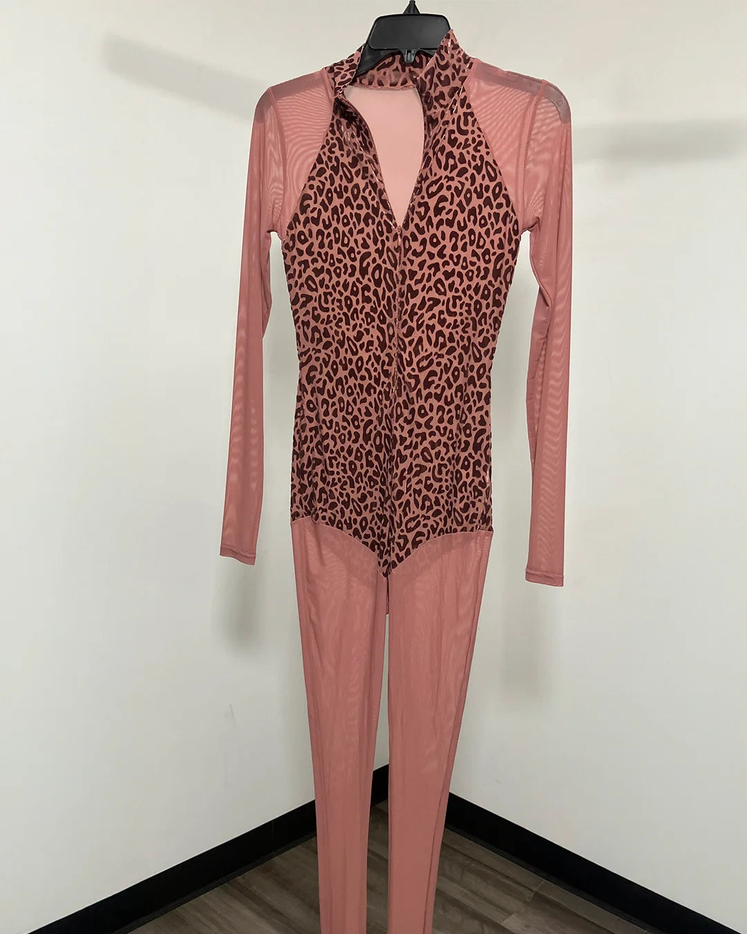 *One Of A Kind / Prototype* Blush Leopard Full Bodysuit - SMALL