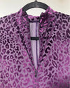 *One Of A Kind / Prototype* Violet Leopard Sheer Full Bodysuit - SMALL