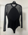 *One Of A Kind / Prototype* Black Stretch/Mesh Bodysuit - LARGE