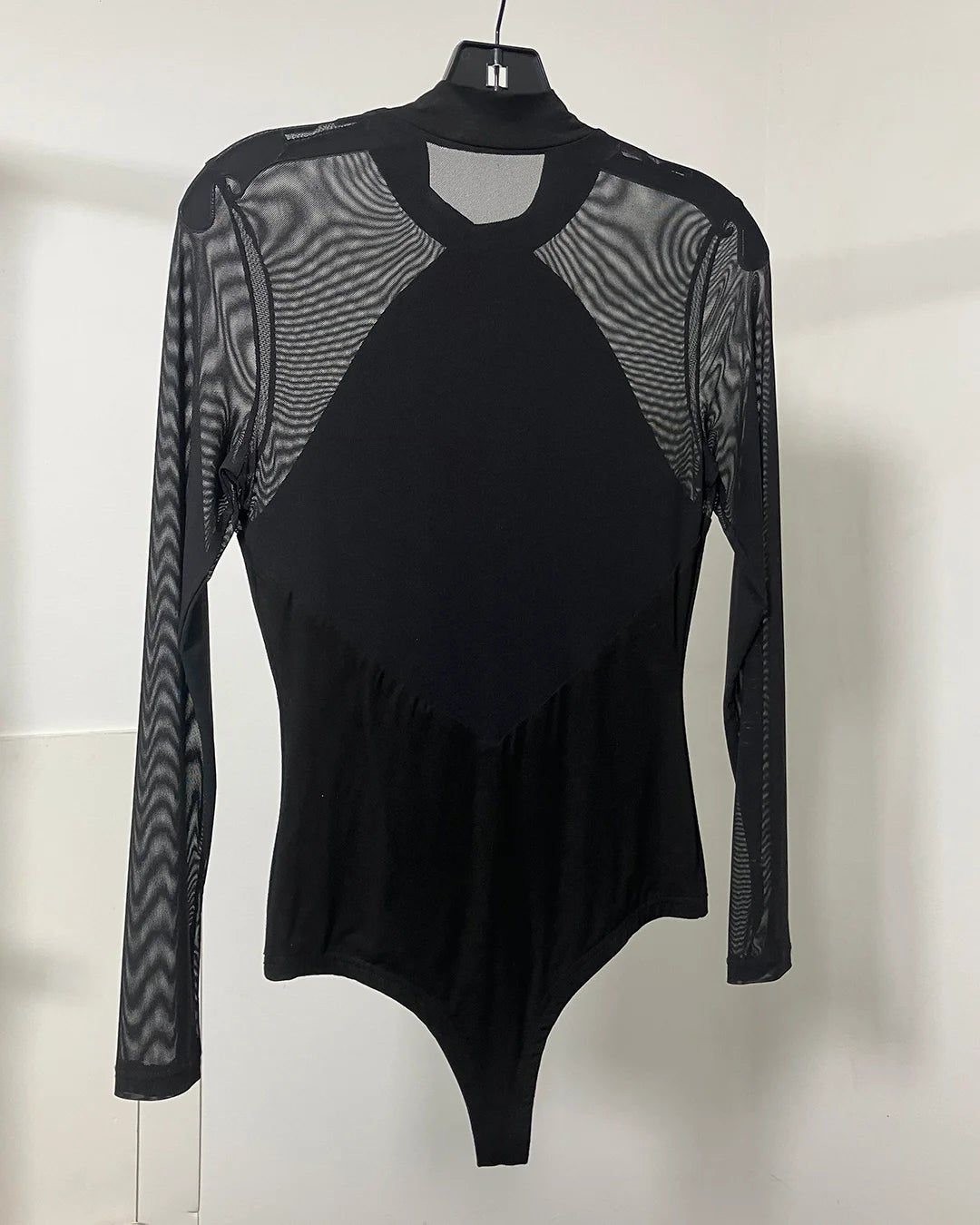 *One Of A Kind / Prototype* Black Stretch/Mesh Bodysuit - LARGE