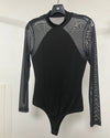 *One Of A Kind / Prototype* Black Stretch/Mesh Bodysuit - LARGE