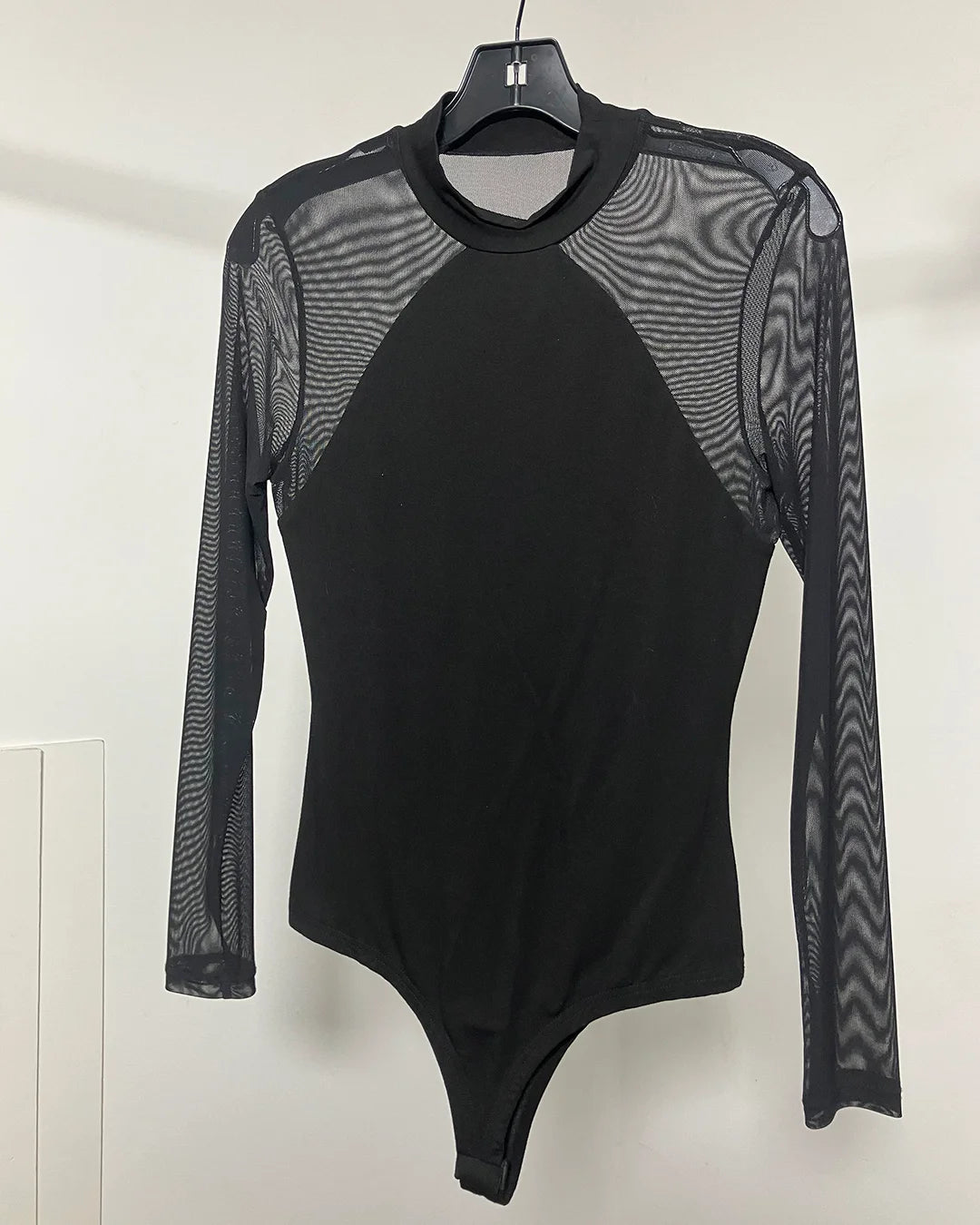 *One Of A Kind / Prototype* Black Stretch/Mesh Bodysuit - LARGE