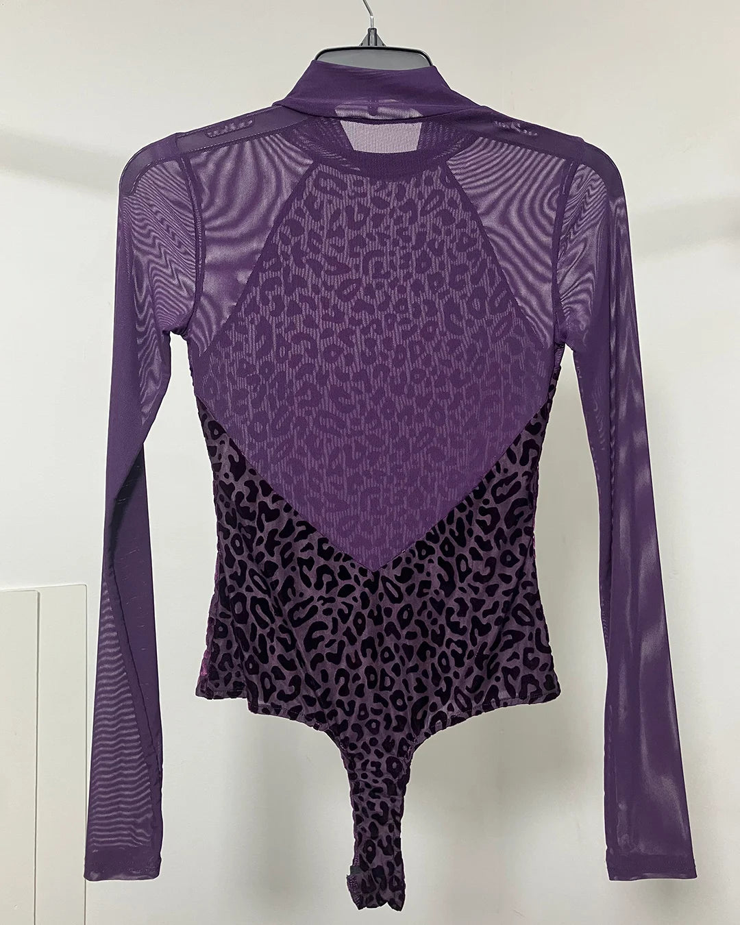 *One Of A Kind / Prototype* Violet Leopard Turtle Neck Bodysuit (v2) - SMALL