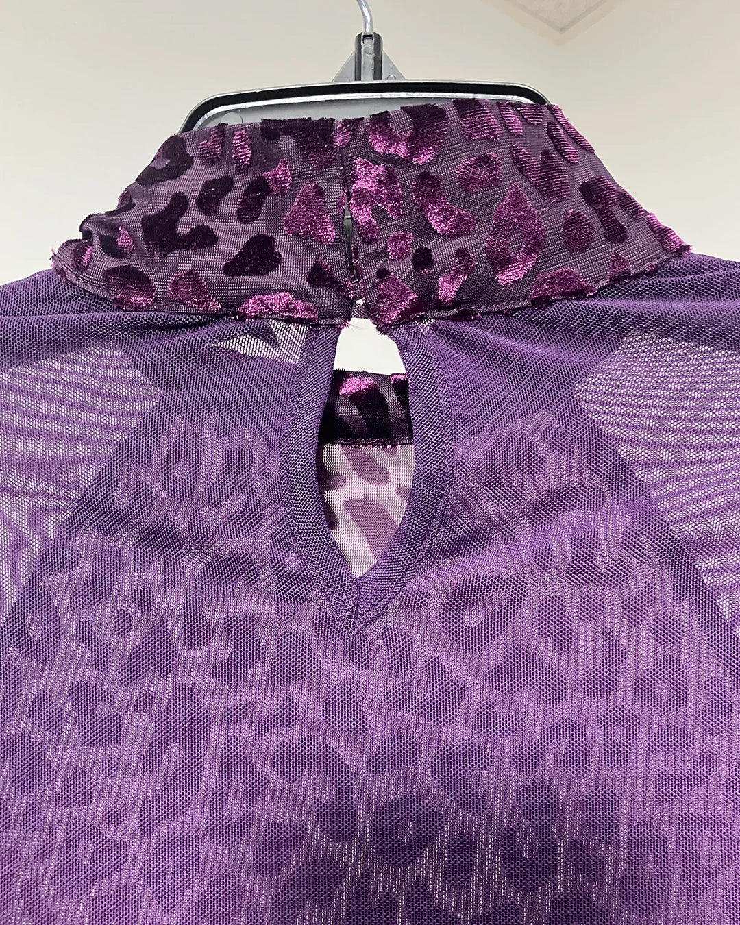 *One Of A Kind / Prototype* Violet Leopard Turtle Neck Bodysuit (v1) - SMALL