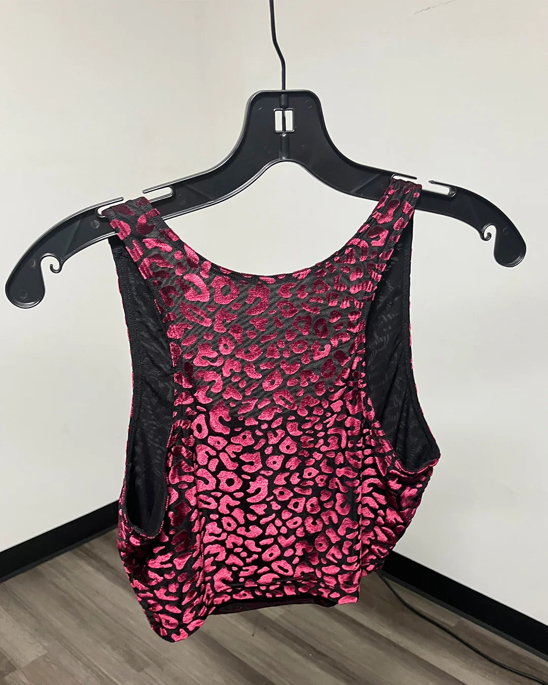 *Sample* Ruby Leopard Burnout Velvet Crop Tank Top - XS-SMALL