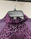 *One Of A Kind / Prototype* Violet Leopard Turtle Neck Bodysuit (v1) - SMALL