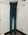 *One Of A Kind / Prototype* Emerald Tiger Strapless Full Bodysuit - SMALL