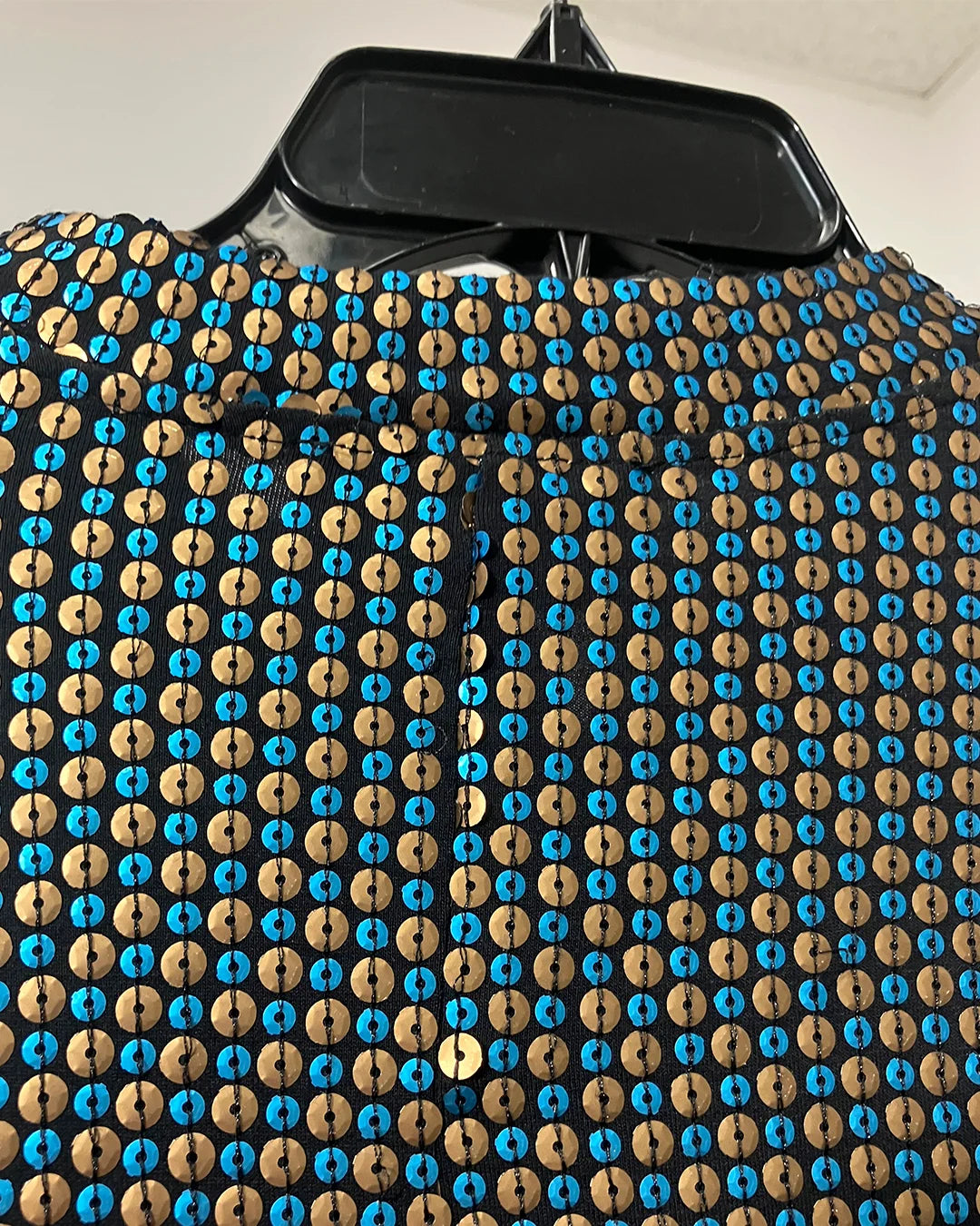 *One Of A Kind / Prototype* Blue & Gold Sequin Bodysuit | Sacred Kingfisher - SMALL
