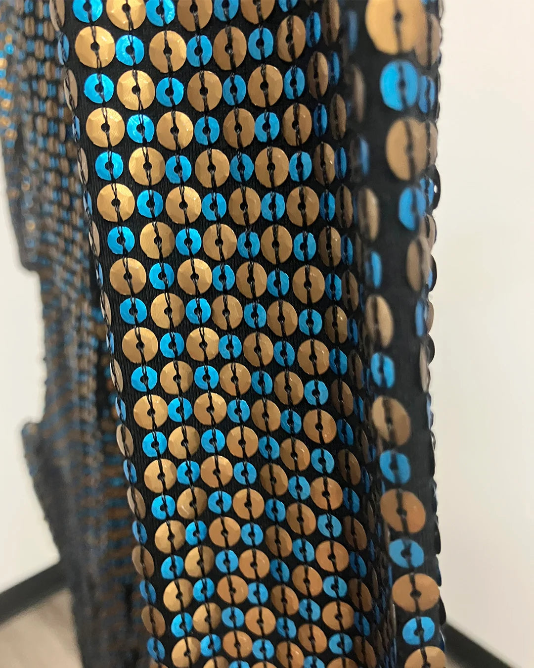 *One Of A Kind / Prototype* Blue & Gold Sequin Bodysuit | Sacred Kingfisher - SMALL