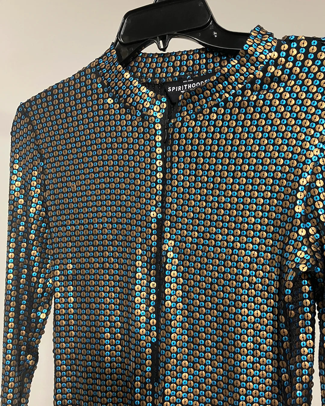 *One Of A Kind / Prototype* Blue & Gold Sequin Bodysuit | Sacred Kingfisher - SMALL