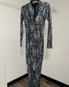 *One Of A Kind / Prototype* Metallic Full Bodysuit | Liquid Galaxy Leopard  - SMALL
