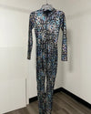 *One Of A Kind / Prototype* Metallic Full Bodysuit | Liquid Galaxy Leopard  - SMALL