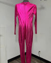 *One Of A Kind / Prototype* Lustrous Magenta Snakeskin Full Bodysuit - SMALL
